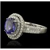 Image 5 : 14KT White Gold 2.86ct Tanzanite and Diamond Ring