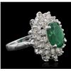 Image 5 : 14KT White Gold 2.94ct Emerald and Diamond Ring