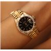 Image 1 : Ladies Rolex 18KT Yellow Gold DateJust Diamond Wristwatch