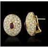 Image 8 : 14KT Yellow Gold 1.77ctw Ruby and Diamond Jewelry Suite