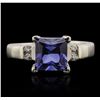 Image 4 : 14KT White Gold 2.00ct Tanzanite and Diamond Ring