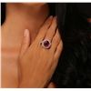 Image 2 : 14KT Rose Gold 6.44ct Ruby and Diamond Ring