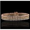 Image 4 : 14KT Three-Tone Gold 6.54ctw Diamond Bracelet