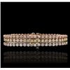 Image 5 : 14KT Three-Tone Gold 6.54ctw Diamond Bracelet