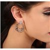 Image 2 : 14KT Rose Gold 0.88ctw Diamond Earrings