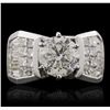 Image 4 : 18KT White Gold 4.16ctw Diamond Ring