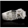 Image 5 : 18KT White Gold 4.16ctw Diamond Ring