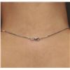 Image 4 : 14KT White Gold 1.05ctw Diamond Pendant With Chain