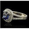 Image 5 : 14KT White Gold 2.53ct Tanzanite and Diamond Ring