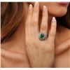 Image 1 : 14KT White Gold 2.42ct Emerald and Diamond Ring