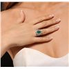 Image 2 : 14KT White Gold 2.42ct Emerald and Diamond Ring