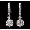 Image 5 : 14KT White Gold 1.32ctw Diamond Earrings