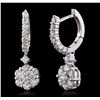 Image 6 : 14KT White Gold 1.32ctw Diamond Earrings