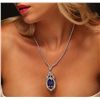 Image 2 : 14KT White Gold 33.85ct GIA Cert Tanzanite and Diamond Necklace