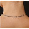 Image 4 : 14KT White Gold 32.34ctw Sapphire & Diamond Pendant with Chain