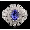 Image 4 : 14KT White Gold 2.20ct Tanzanite and Diamond Ring