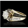 Image 5 : 14KT Yellow Gold 3.29ctw Brilliant Cut Diamond Ring