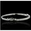 Image 4 : 14KT White Gold 0.60ctw Diamond Bangle