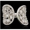 Image 4 : 14KT White Gold 3.81ctw Diamond Ring