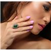 Image 2 : 14KT Yellow Gold 4.95ct Emerald and Diamond Ring