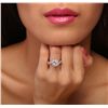 Image 1 : 18KT White Gold EGL Certified 1.36ctw Diamond Ring