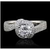 Image 4 : 18KT White Gold EGL Certified 1.36ctw Diamond Ring