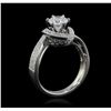 Image 6 : 18KT White Gold EGL Certified 1.36ctw Diamond Ring