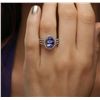 Image 1 : 14KT White Gold 2.42ct Tanzanite and Diamond Ring