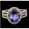 Image 5 : 14KT White Gold 2.42ct Tanzanite and Diamond Ring