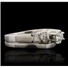 Image 5 : Platinum 0.49ctw Diamond Ring Wedding Set