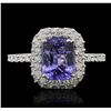 Image 5 : 14KT White Gold 2.03ct Tanzanite and Diamond Ring