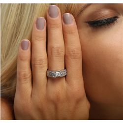 14KT White Gold 1.20ctw Diamond Ring