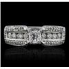 Image 5 : 14KT White Gold 1.20ctw Diamond Ring