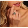 Image 2 : 14KT Rose Gold 2.01ct Emerald and Diamond Ring