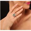 Image 3 : 14KT White Gold 1.53ct Emerald and Diamond Ring