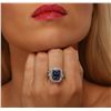 Image 3 : 14KT White Gold 6.41ct Tanzanite and Diamond Ring