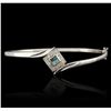 Image 3 : 14KT White Gold 0.59ctw Diamond Bangle Bracelet
