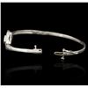 Image 5 : 14KT White Gold 0.59ctw Diamond Bangle Bracelet