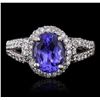 Image 4 : 14KT White Gold 2.14ct Tanzanite and Diamond Ring