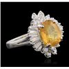Image 5 : 18KT White Gold 4.60ct Sapphire and Diamond Ring