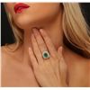Image 2 : 14KT Yellow Gold 4.02ct Emerald and Diamond Ring