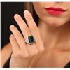 Image 1 : 14KT White Gold 8.01ct Emerald & Diamond Ring