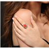 Image 1 : 14KT Yellow Gold 7.55ct Coral and Diamond Ring