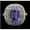 Image 4 : 14KT White Gold 3.15ct Tanzanite and Diamond Ring