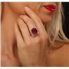 Image 2 : 14KT White Gold 10.68ct Ruby and Diamond Ring