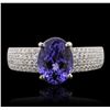 Image 4 : 14KT White Gold 2.79ct Tanzanite and Diamond Ring