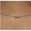 Image 3 : 14KT White Gold 0.92ctw Diamond Pendant With Chain