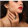 Image 1 : 14KT Yellow Gold 3.15ct Emerald and Diamond Ring