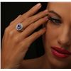 Image 1 : 14KT White Gold 2.68ct Tanzanite and Diamond Ring