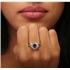 Image 1 : 18KT White Gold 1.00ct Sapphire and Diamond Ring